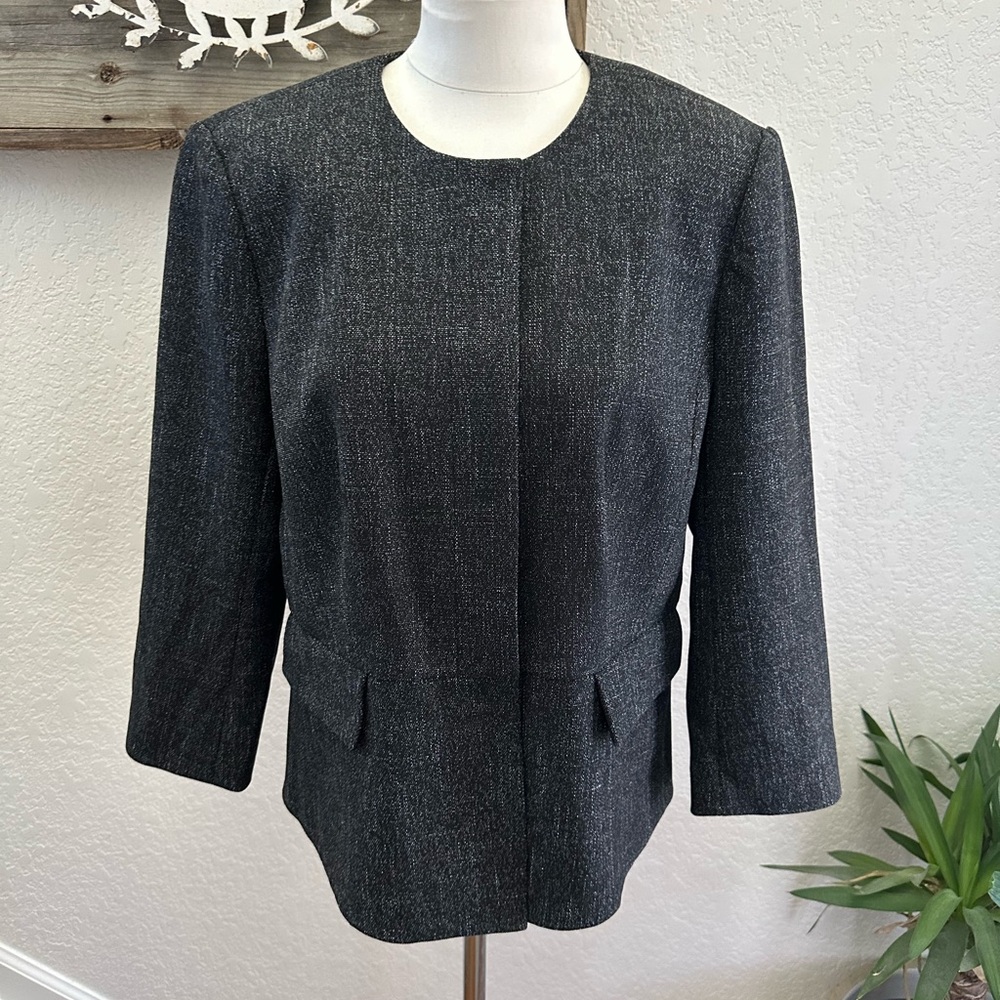 Ann Taylor Factory Gray Women's Blazer Career Jacket size 14 NWT‎